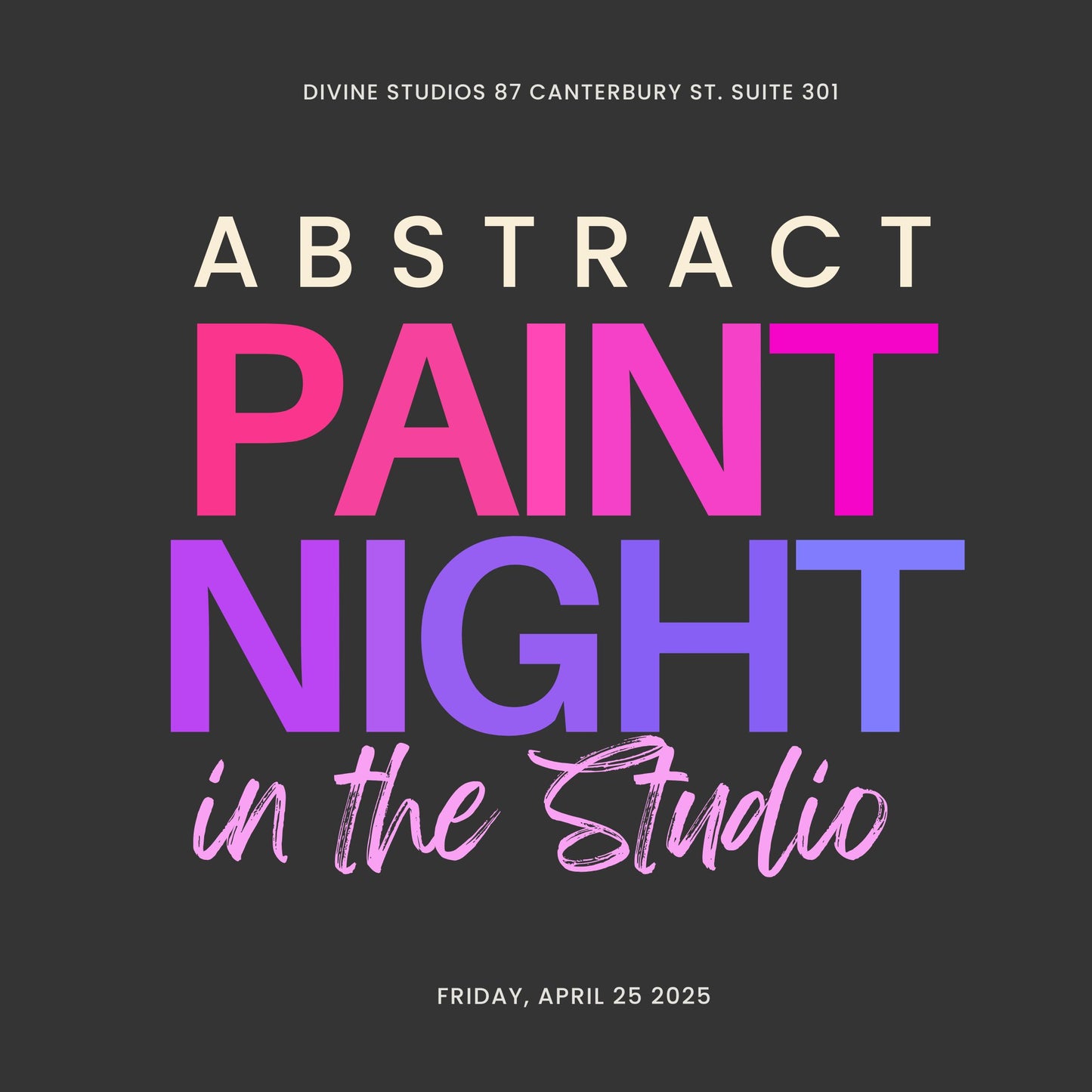 x SOLD OUT Abstract Paint Night - April