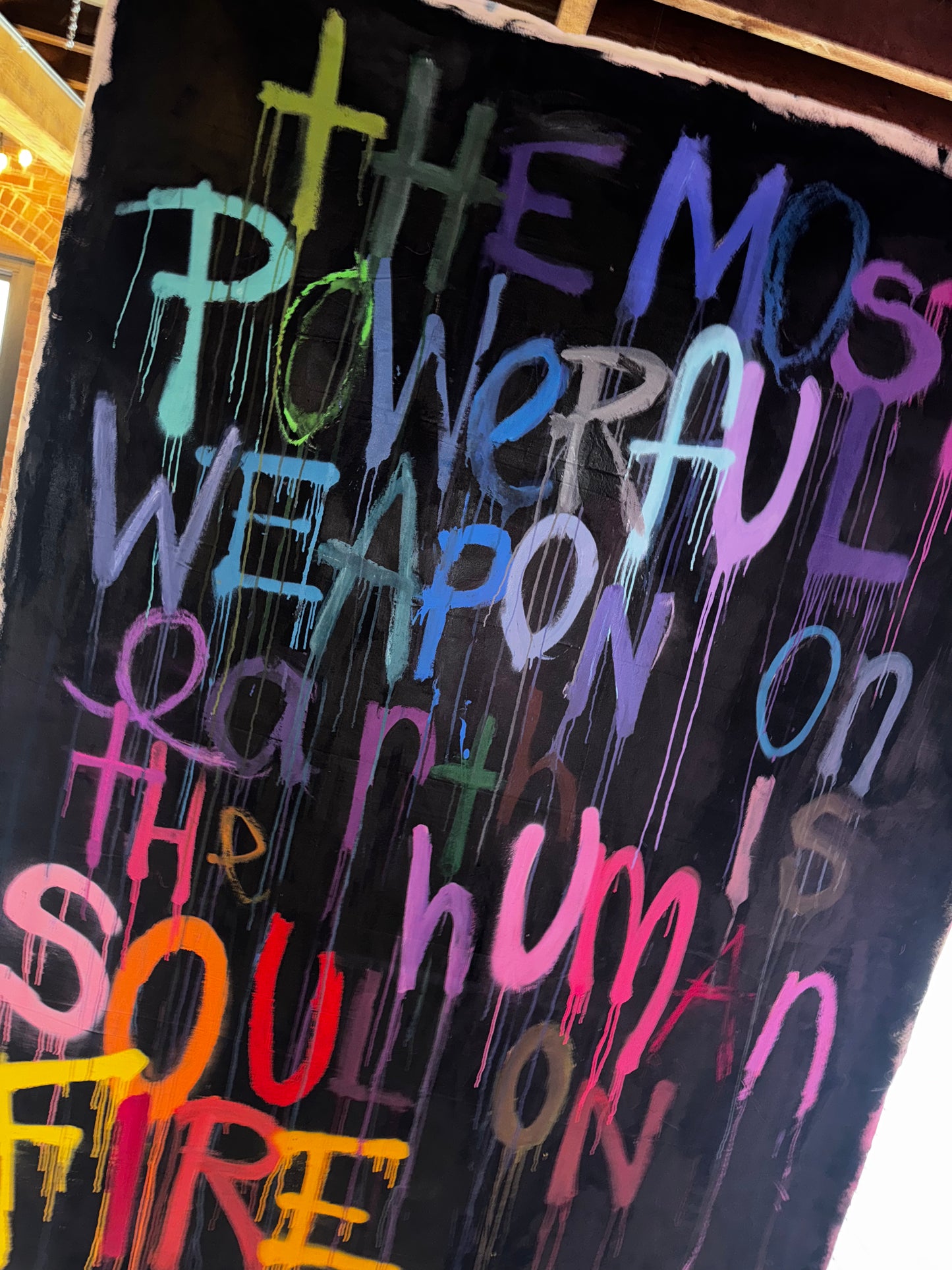 "THE MOST POWERFUL WEAPON ON EARTH" Urban Contemporary (unstetched canvas)