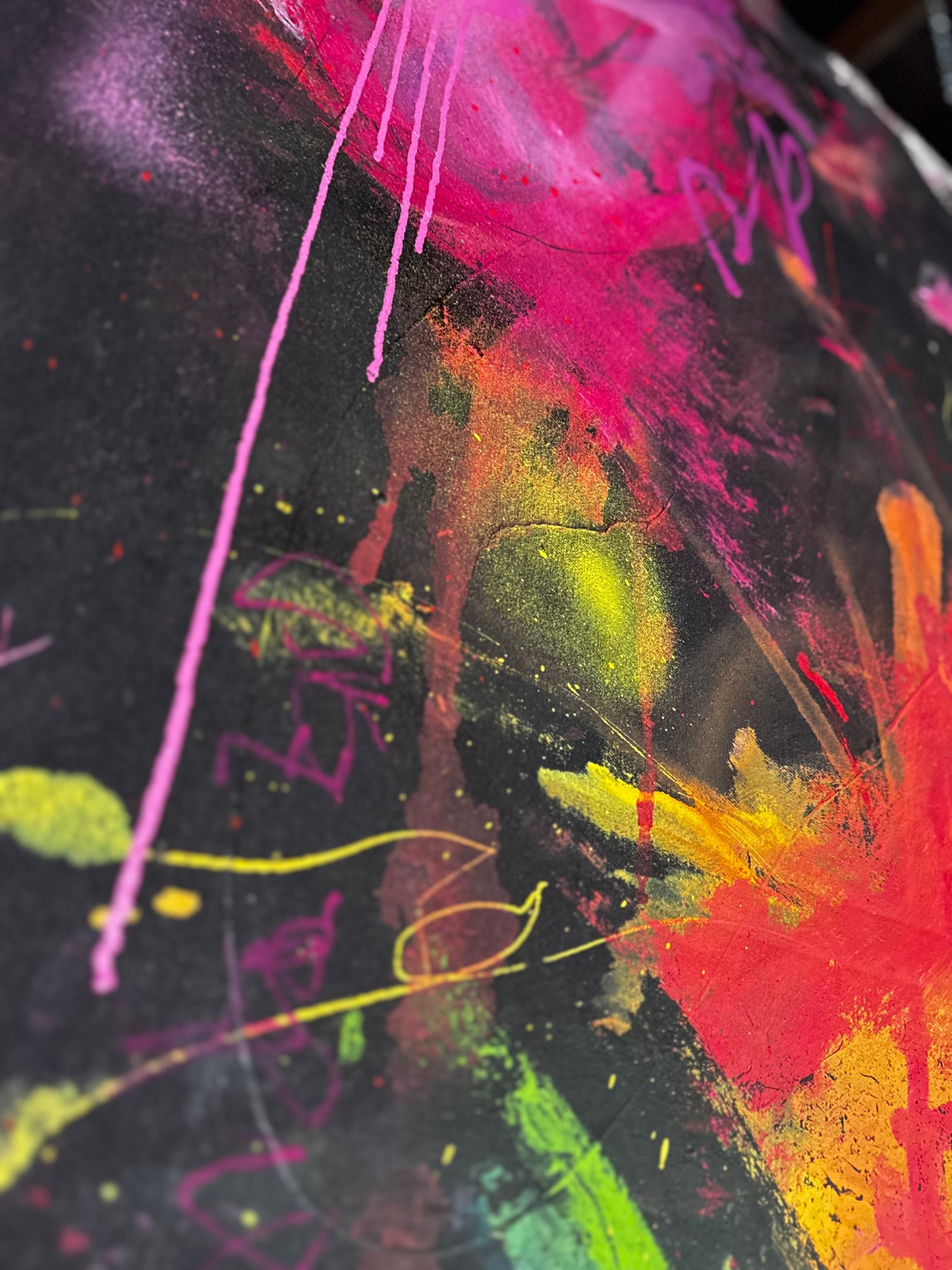 "BRACE FOR IMPACT" Abstract composition (unstetched canvas)