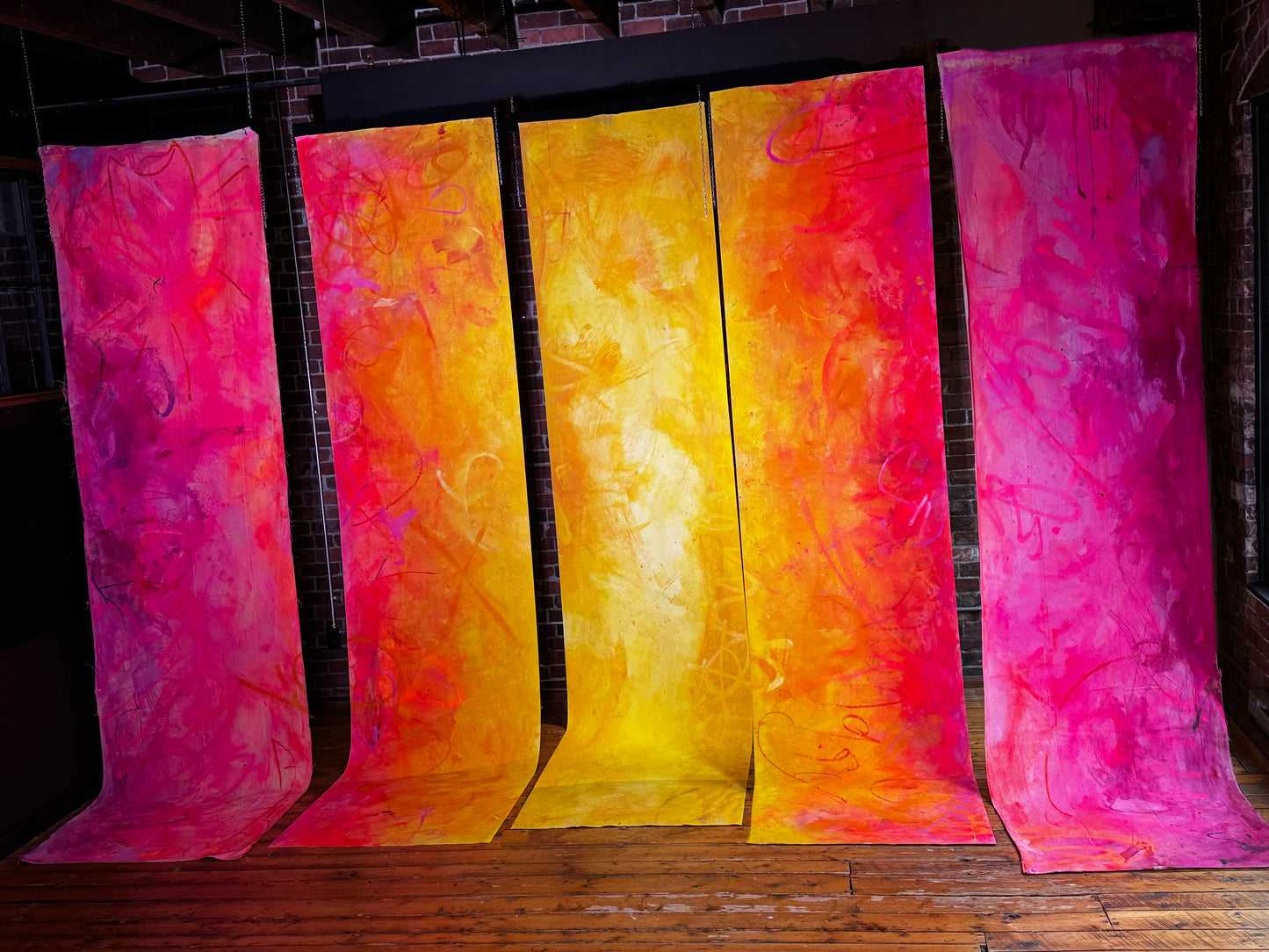 "SOUL ON FIRE" Oversized Contemporary (unstretched canvas)