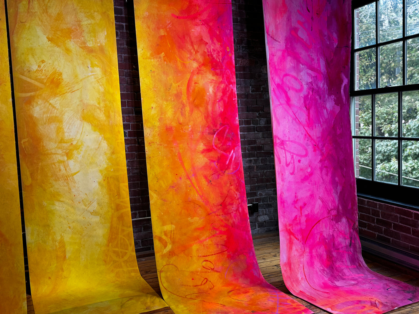 "SOUL ON FIRE" Oversized Contemporary (unstretched canvas)