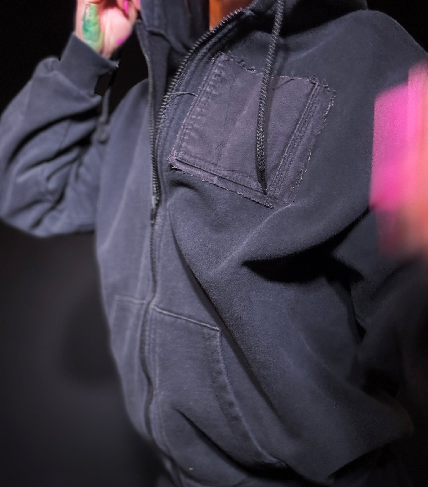 Customized Vintage Hooded Zip-Up