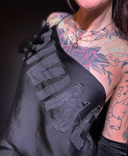 DIVINE Asymmetrical Top Black