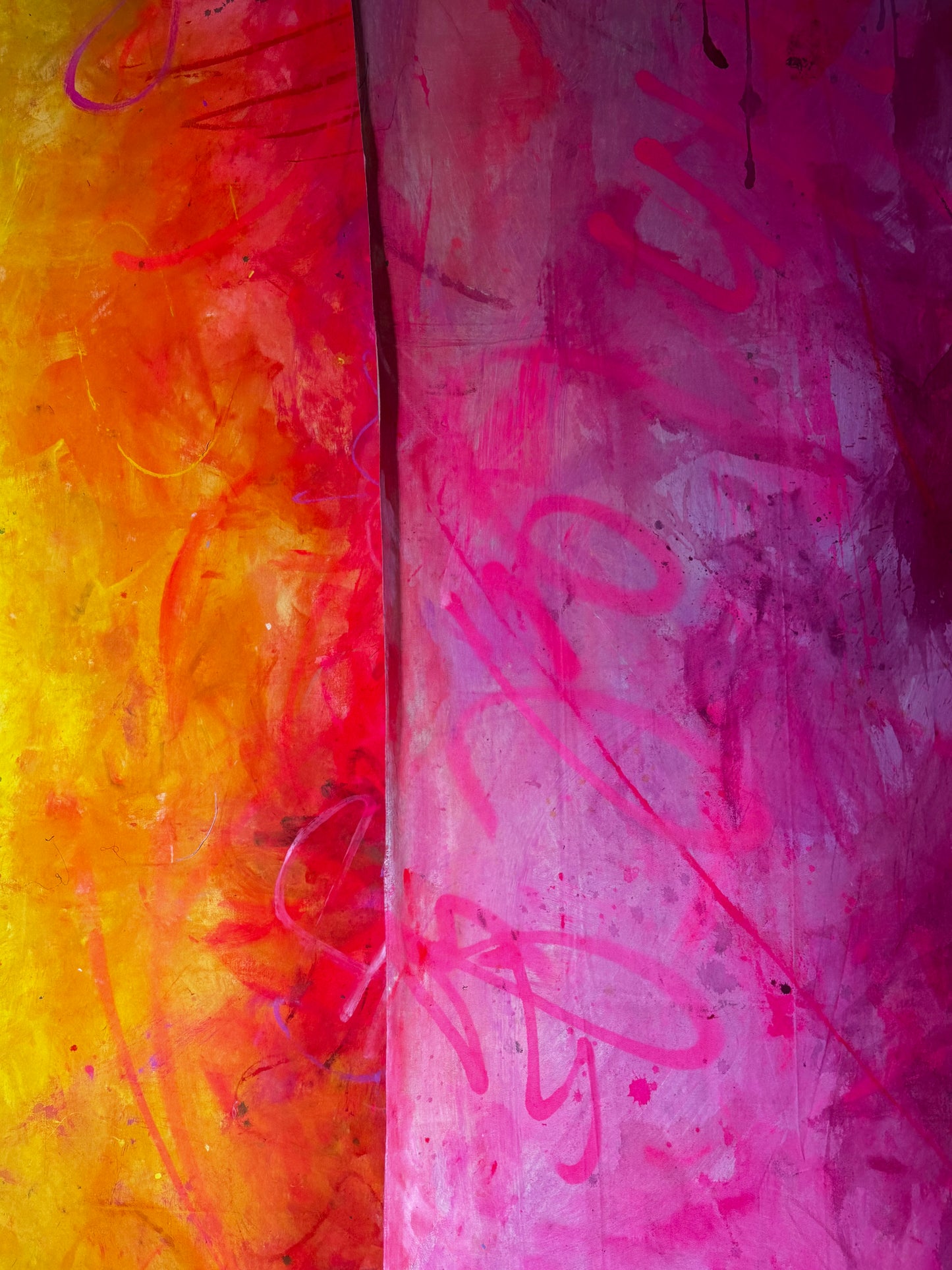 "SOUL ON FIRE" Oversized Contemporary (unstretched canvas)