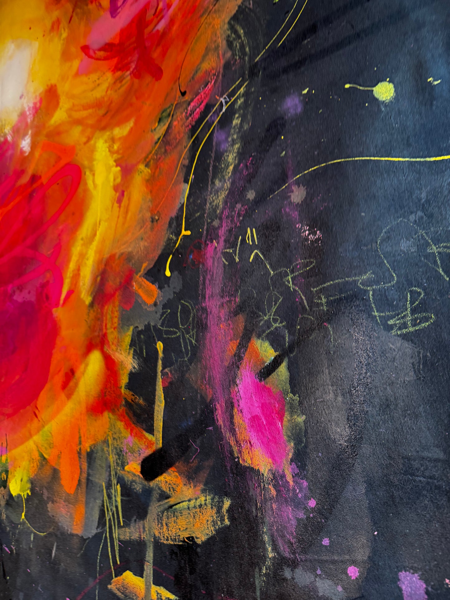 "BRACE FOR IMPACT" Abstract composition (unstetched canvas)