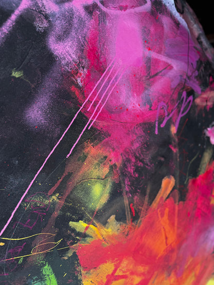 "BRACE FOR IMPACT" Abstract composition (unstetched canvas)