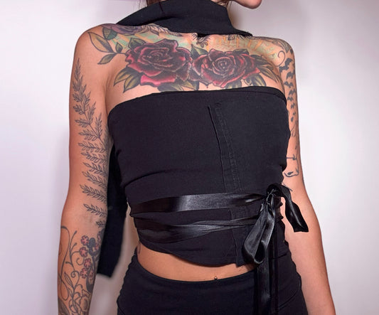 Corset Scrap Top Black