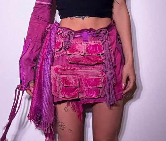 Utility Skirt Fuscia